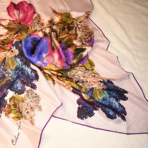 % 100 Twill Scarf Women - Picture 8 of 9